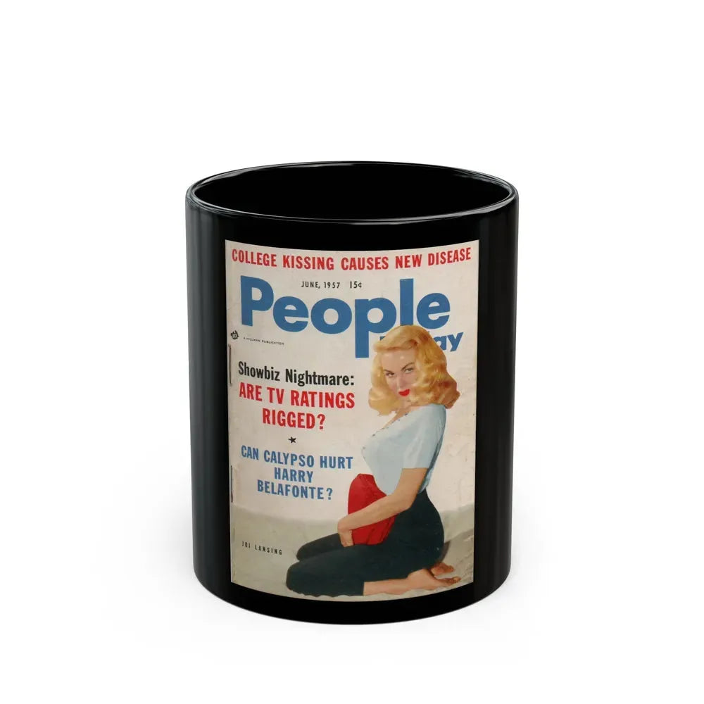 Joi Lansing #97 - Mag. Cover (Vintage Female Icon) Black Coffee Mug 11oz - Go Mug Yourself