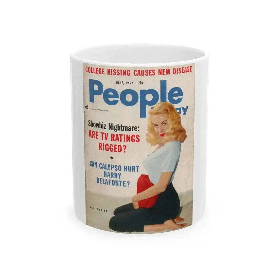 Joi Lansing #97 - Mag. Cover (Vintage Female Icon) White Coffee Mug 11oz - Go Mug Yourself