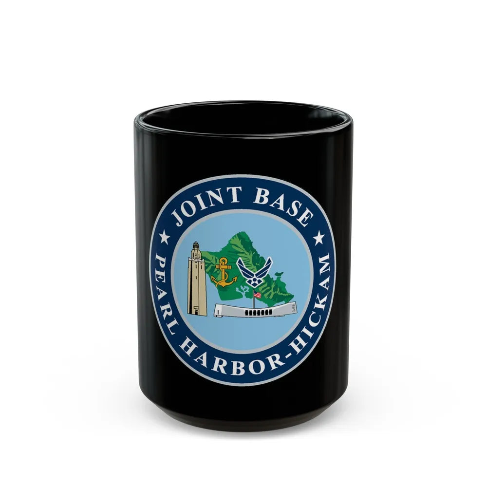 Joint Base Pearl Harbor Hickam (U.S. Navy) Black Coffee Mug-15oz-Go Mug Yourself