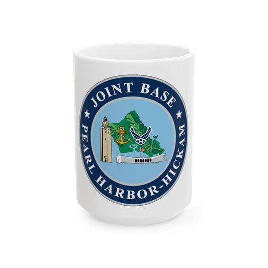 Joint Base Pearl Harbor Hickam (U.S. Navy) White Coffee Mug-15oz-Go Mug Yourself