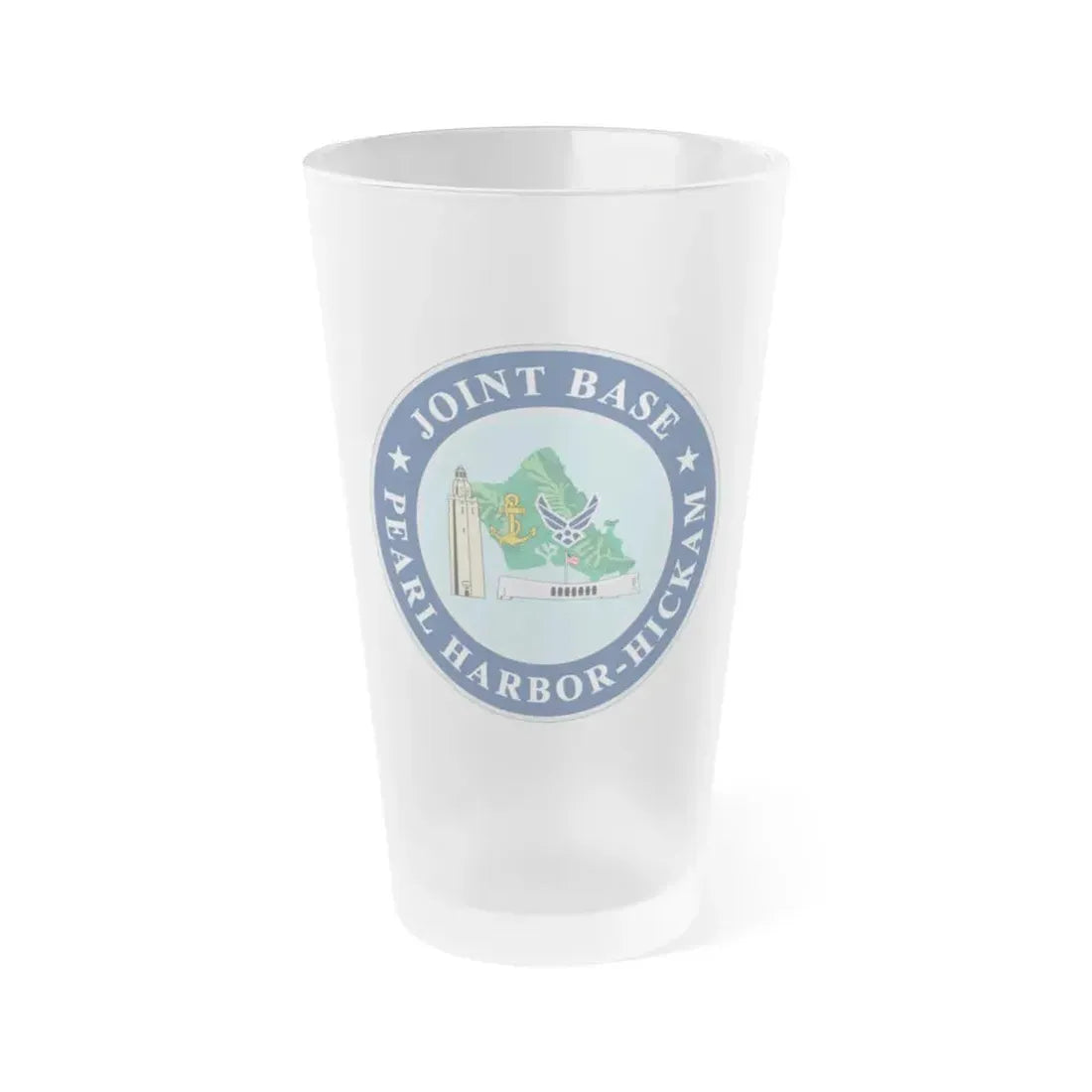 Joint Base Pearl Harbor Hickam (U.S. Navy) Frosted Pint Glass 16oz Default Title - Go Mug Yourself