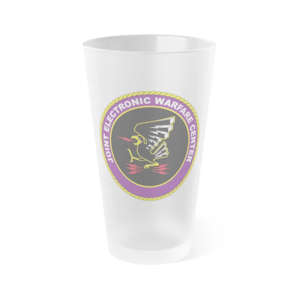 Joint Electronic Warfare Center JEWC (U.S. Air Force) Frosted Pint Glass 16oz-16oz-Frosted-Go Mug Yourself