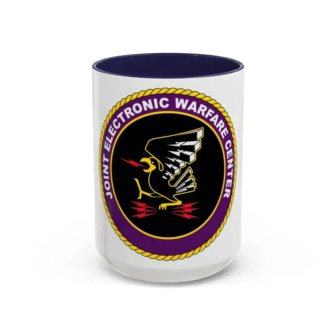 Joint Electronic Warfare Center JEWC (U.S. Air Force) Accent Coffee Mug 15oz Navy - Go Mug Yourself