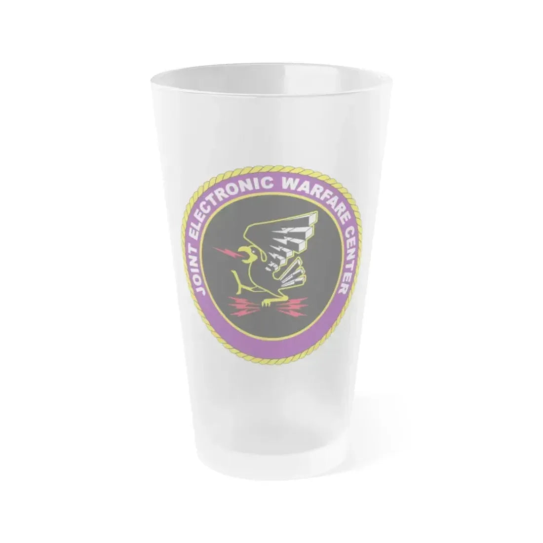 Joint Electronic Warfare Center JEWC (U.S. Air Force) Frosted Pint Glass 16oz 16oz Frosted - Go Mug Yourself
