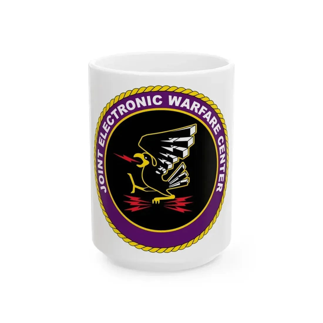 Joint Electronic Warfare Center JEWC (U.S. Air Force) White Coffee Mug 15oz - Go Mug Yourself