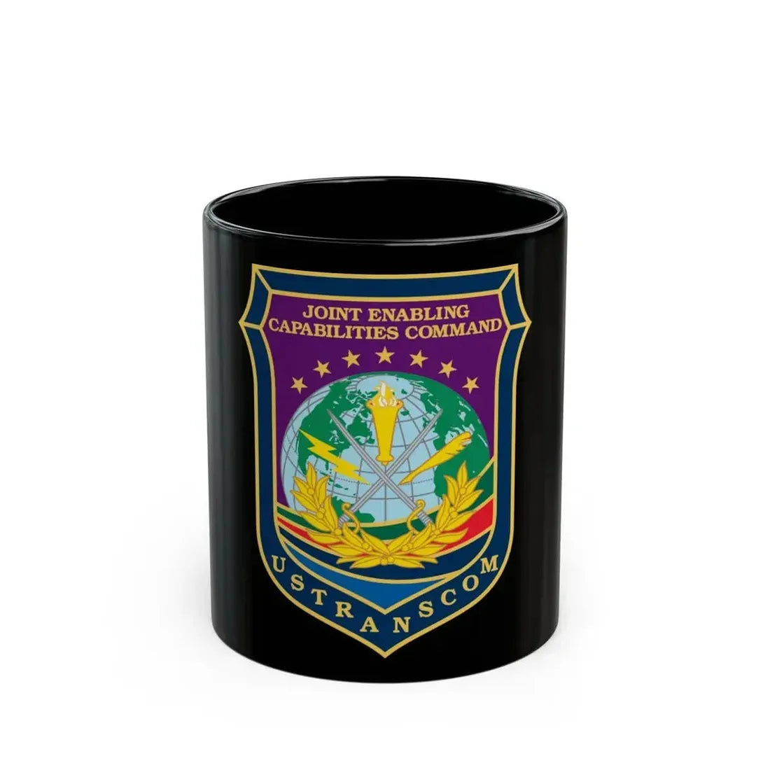 Joint Enabling Capabilities Command USTRANSCOM (U.S. Navy) Black Coffee Mug 11oz - Go Mug Yourself