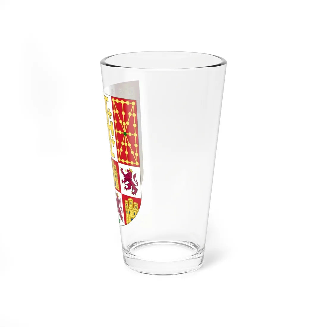 Joint Lesser Royal Arms of Charles I and Joanna as Spanish Monarchs (Spain) (Coat of Arms) Pint Glass 16oz - Go Mug Yourself