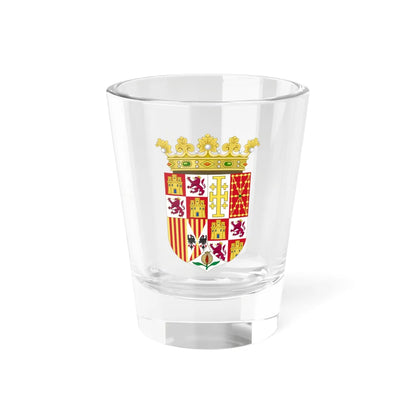 Joint Lesser Royal Coat of Arms of Charles I and Joanna as Spanish Monarchs (Spain) (Coat of Arms) Shot Glass 1.5oz 1.5oz - Go Mug Yourself