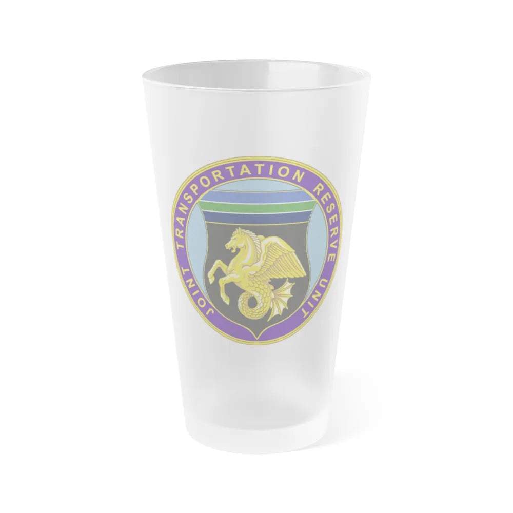 Joint Transportation Reserve Unit (U.S. Army) Frosted Pint Glass 16oz-Go Mug Yourself