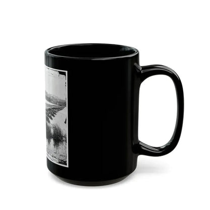 Jones' Landing, Va., Vicinity. Pontoon Bridge Over The James, From The North Bank (U.S. Civil War) Black Coffee Mug - Go Mug Yourself
