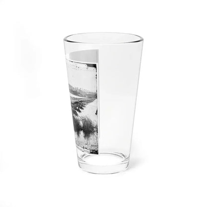Jones' Landing, Va., Vicinity. Pontoon Bridge Over The James, From The North Bank (U.S. Civil War) Pint Glass 16oz - Go Mug Yourself