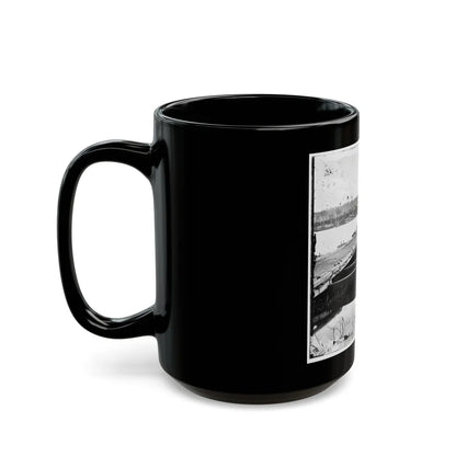 Jones' Landing, Va., Vicinity. Pontoon Bridge Over The James, From The North Bank (U.S. Civil War) Black Coffee Mug-Go Mug Yourself