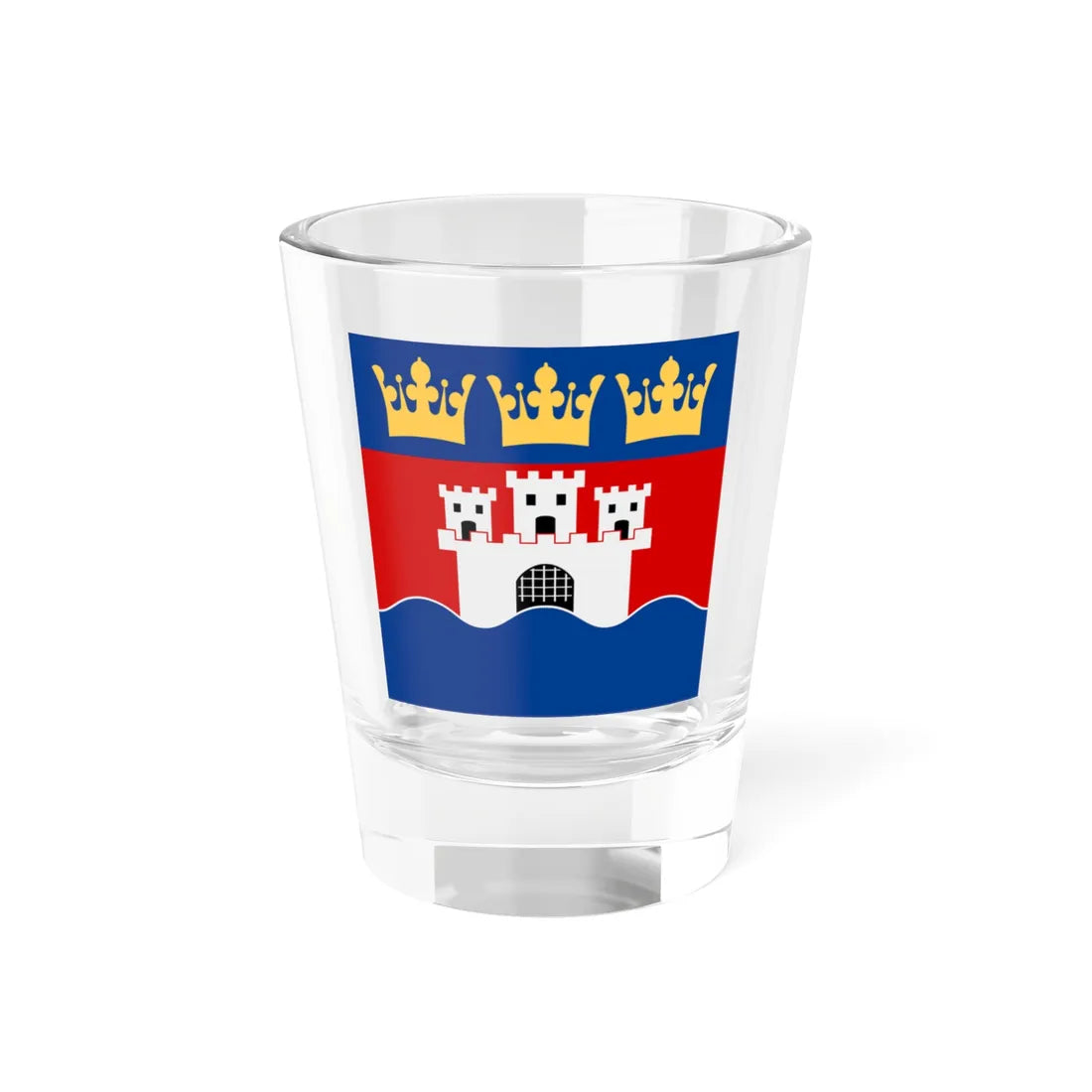 Jonkopings lan vapenflagga (Sweden) Shot Glass 1.5oz 1.5oz - Go Mug Yourself