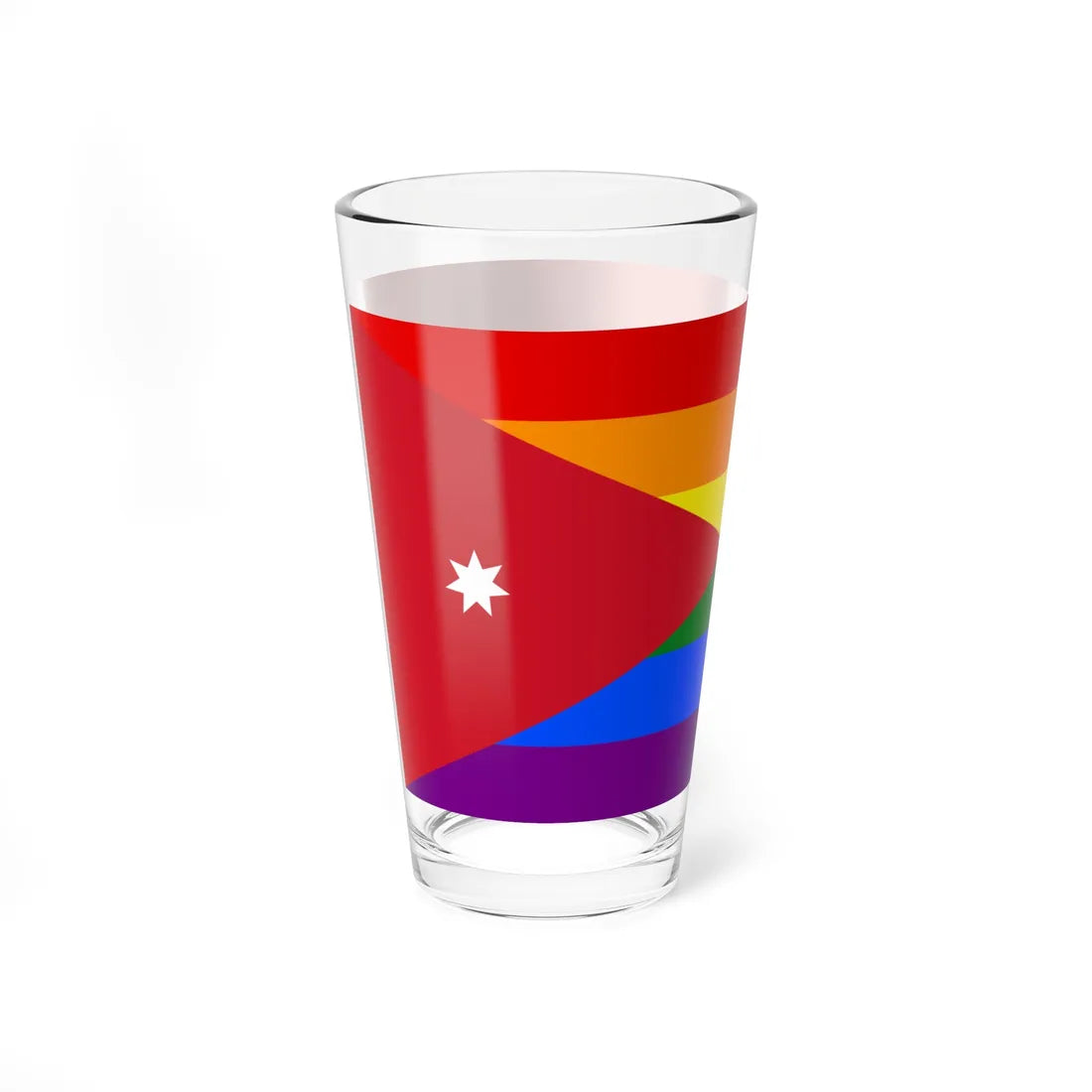 Jordan LGBT Flag (Jordan) Pint Glass 16oz - Go Mug Yourself