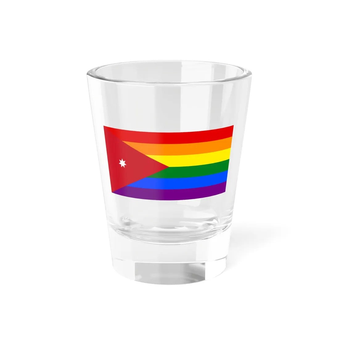 Jordan LGBT Flag (Jordan) Shot Glass 1.5oz 1.5oz - Go Mug Yourself