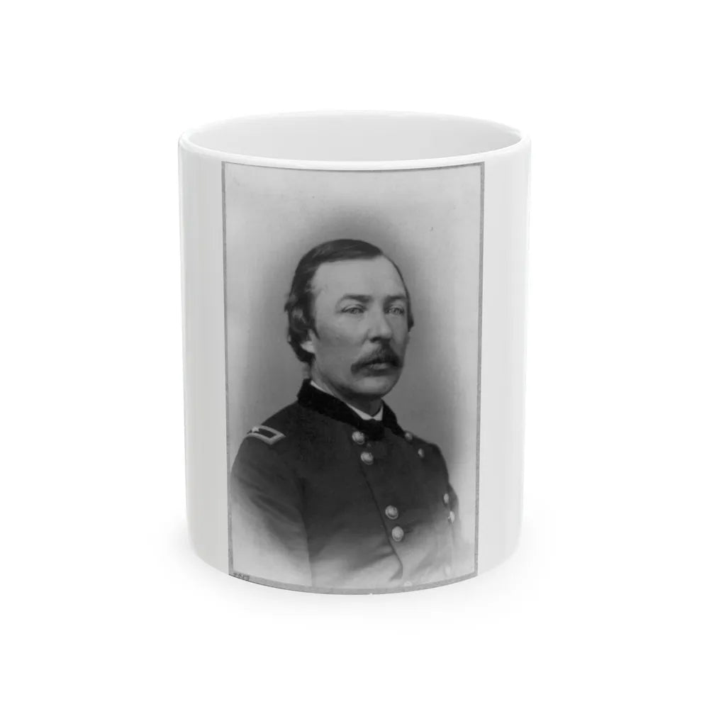 Joshua Thomas Owen, Head-And-Shoulders Portrait, Facing Right, In Uniform (U.S. Civil War) White Coffee Mug-11oz-Go Mug Yourself