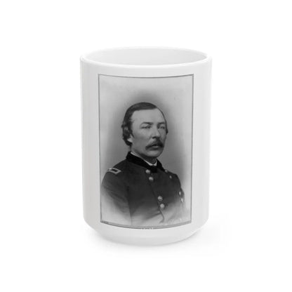 Joshua Thomas Owen, Head-And-Shoulders Portrait, Facing Right, In Uniform (U.S. Civil War) White Coffee Mug-15oz-Go Mug Yourself