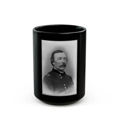 Joshua Thomas Owen, Head-And-Shoulders Portrait, Facing Right, In Uniform (U.S. Civil War) Black Coffee Mug 15oz - Go Mug Yourself