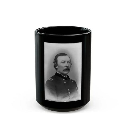 Joshua Thomas Owen, Head-And-Shoulders Portrait, Facing Right, In Uniform (U.S. Civil War) Black Coffee Mug 15oz - Go Mug Yourself