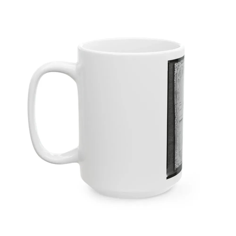 Josua P. Graffam, Sgt., 1st D.C. & 1st Maine Cavalry, Co. B., U.S.A., Full-Length Portrait, Facing Front (U.S. Civil War) White Coffee Mug - Go Mug Yourself