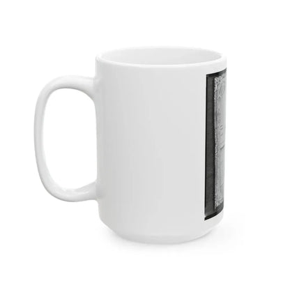 Josua P. Graffam, Sgt., 1st D.C. & 1st Maine Cavalry, Co. B., U.S.A., Full-Length Portrait, Facing Front (U.S. Civil War) White Coffee Mug - Go Mug Yourself