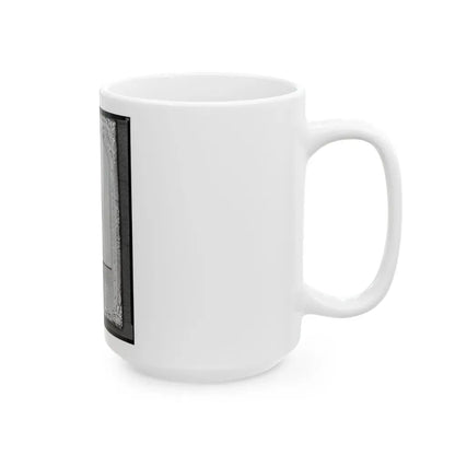 Josua P. Graffam, Sgt., 1st D.C. & 1st Maine Cavalry, Co. B., U.S.A., Full-Length Portrait, Facing Front (U.S. Civil War) White Coffee Mug - Go Mug Yourself
