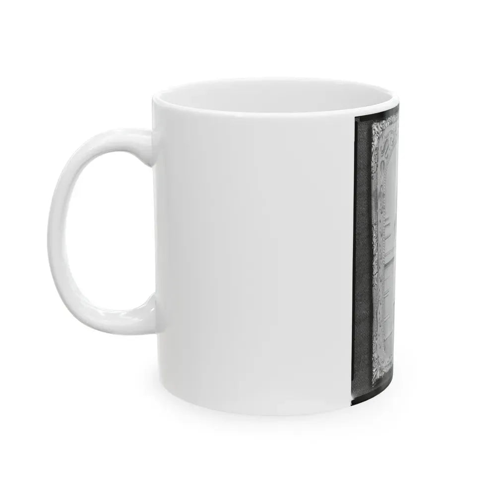 Josua P. Graffam, Sgt., 1st D.C. & 1st Maine Cavalry, Co. B., U.S.A., Full-Length Portrait, Facing Front (U.S. Civil War) White Coffee Mug - Go Mug Yourself