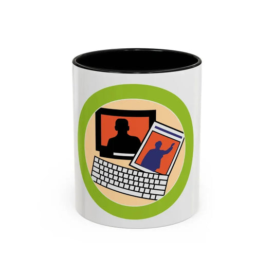 Journalism (Boy Scout Merit Badge) Accent Coffee Mug 11oz Black - Go Mug Yourself