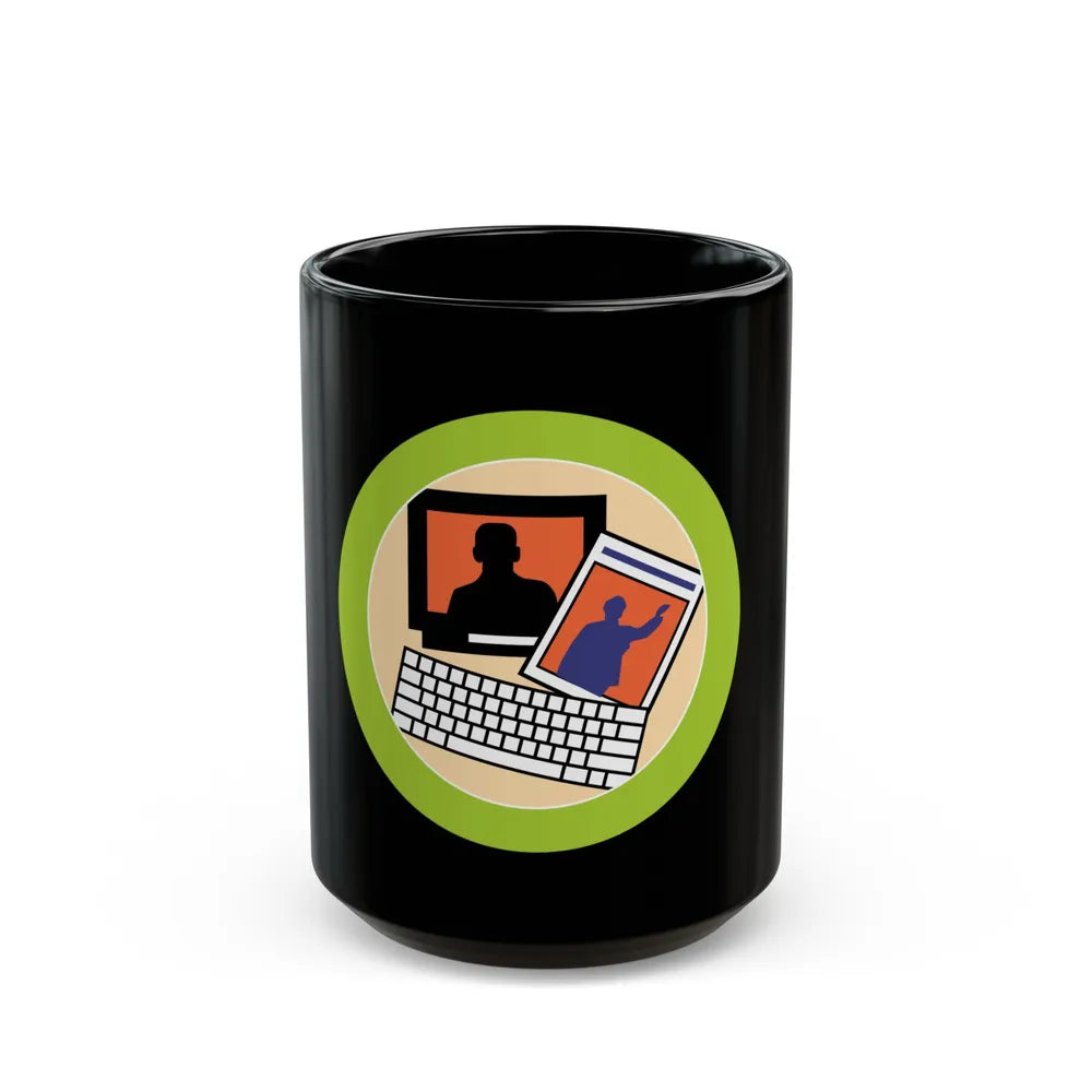 Journalism (Boy Scout Merit Badge) Black Coffee Mug-15oz-Go Mug Yourself