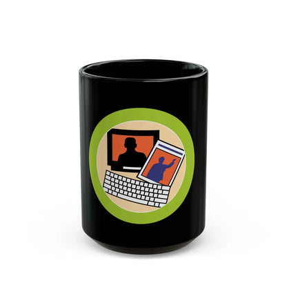 Journalism (Boy Scout Merit Badge) Black Coffee Mug-15oz-Go Mug Yourself