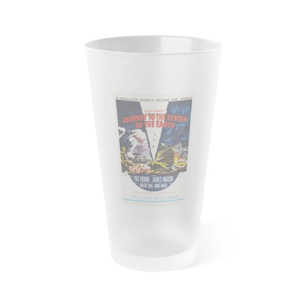 JOURNEY TO THE CENTER OF THE EARTH 1959 Movie Poster - Frosted Pint Glass 16oz-16oz-Frosted-Go Mug Yourself