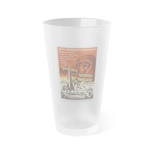 JOURNEY TO THE SEVENTH PLANET 1962 Movie Poster - Frosted Pint Glass 16oz 16oz Frosted - Go Mug Yourself