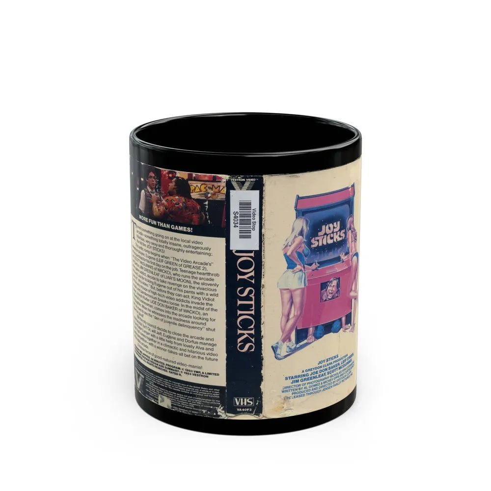 JOY STICKS (VHS COVER) - Black Coffee Mug-11oz-Go Mug Yourself