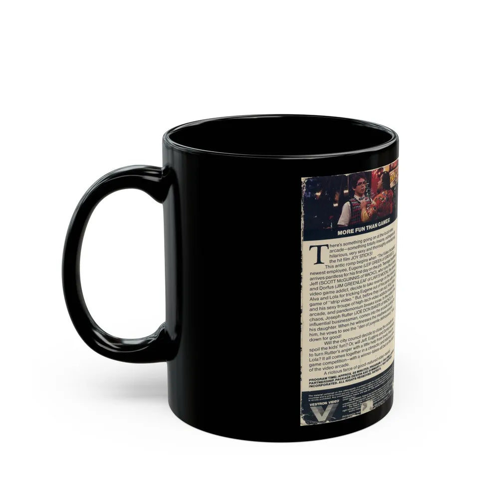 JOY STICKS (VHS COVER) - Black Coffee Mug-Go Mug Yourself