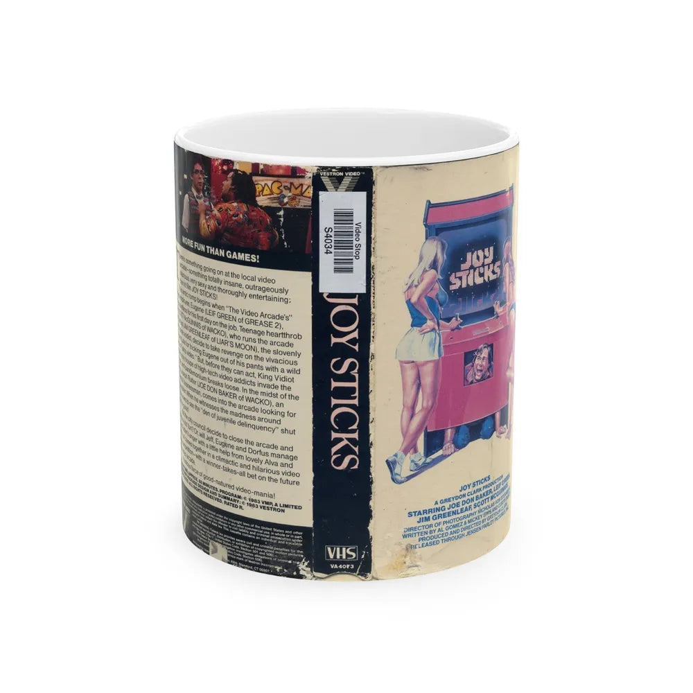 JOY STICKS (VHS COVER) - White Coffee Mug-11oz-Go Mug Yourself