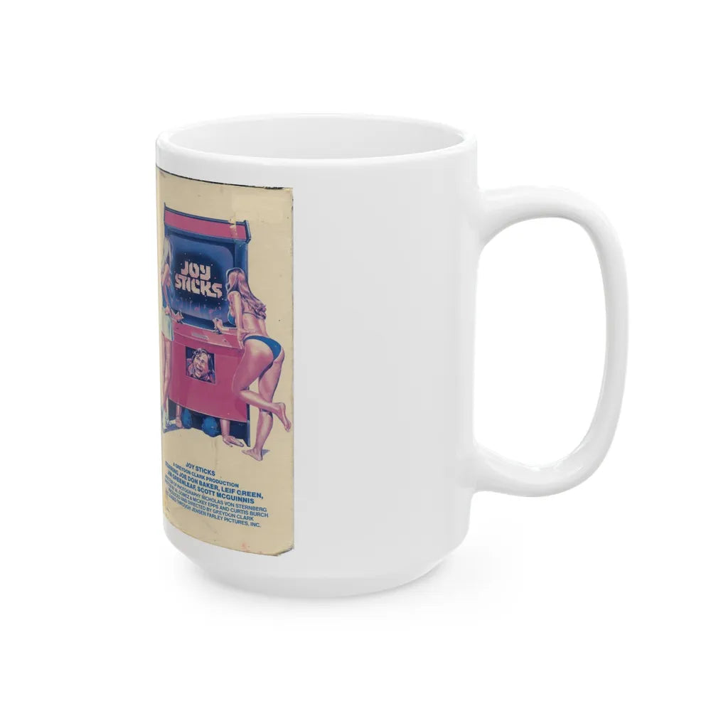 JOY STICKS (VHS COVER) - White Coffee Mug-Go Mug Yourself