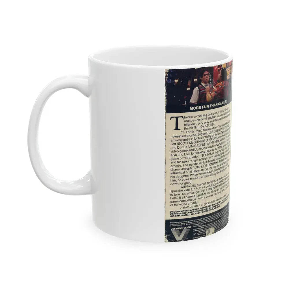 JOY STICKS (VHS COVER) - White Coffee Mug - Go Mug Yourself