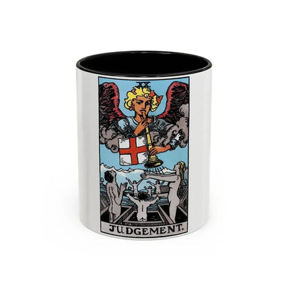 Judgement (Tarot Card) Accent Coffee Mug 11oz Black - Go Mug Yourself