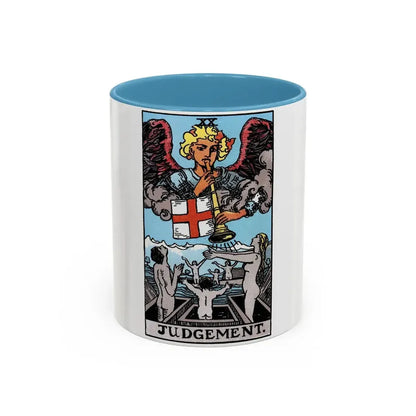 Judgement (Tarot Card) Accent Coffee Mug 11oz Light Blue - Go Mug Yourself
