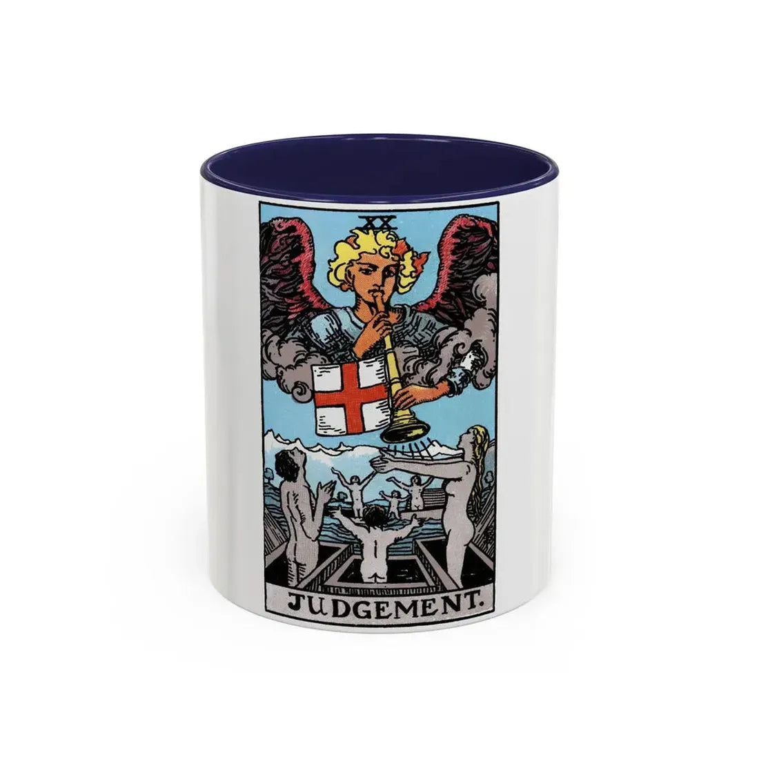 Judgement (Tarot Card) Accent Coffee Mug 11oz Navy - Go Mug Yourself