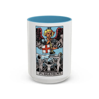 Judgement (Tarot Card) Accent Coffee Mug 15oz Light Blue - Go Mug Yourself