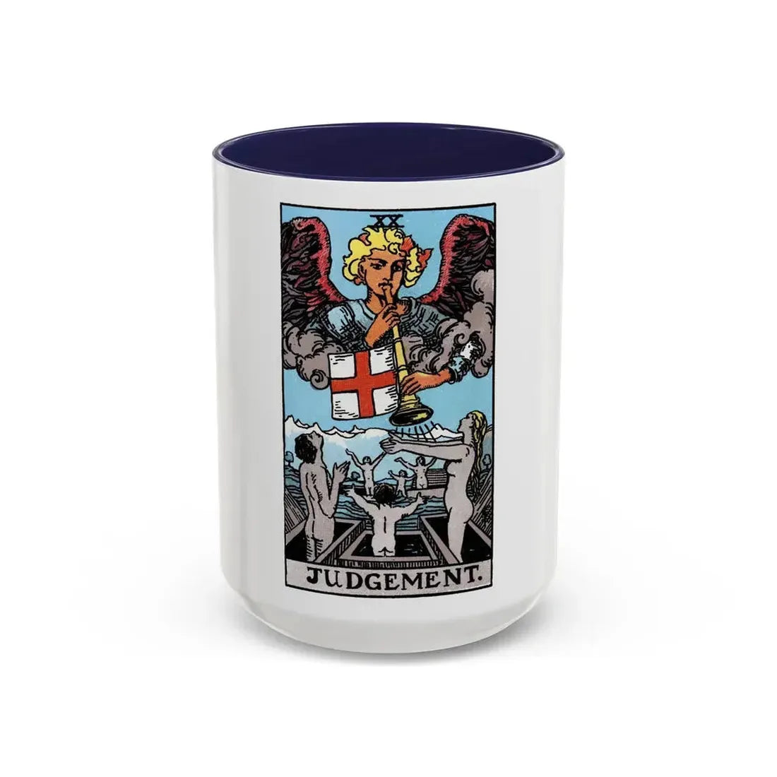 Judgement (Tarot Card) Accent Coffee Mug 15oz Navy - Go Mug Yourself