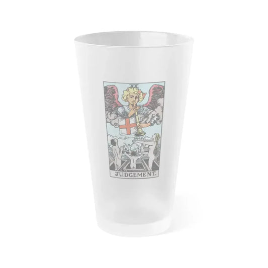 Judgement (Tarot Card) Frosted Pint Glass 16oz Default Title - Go Mug Yourself