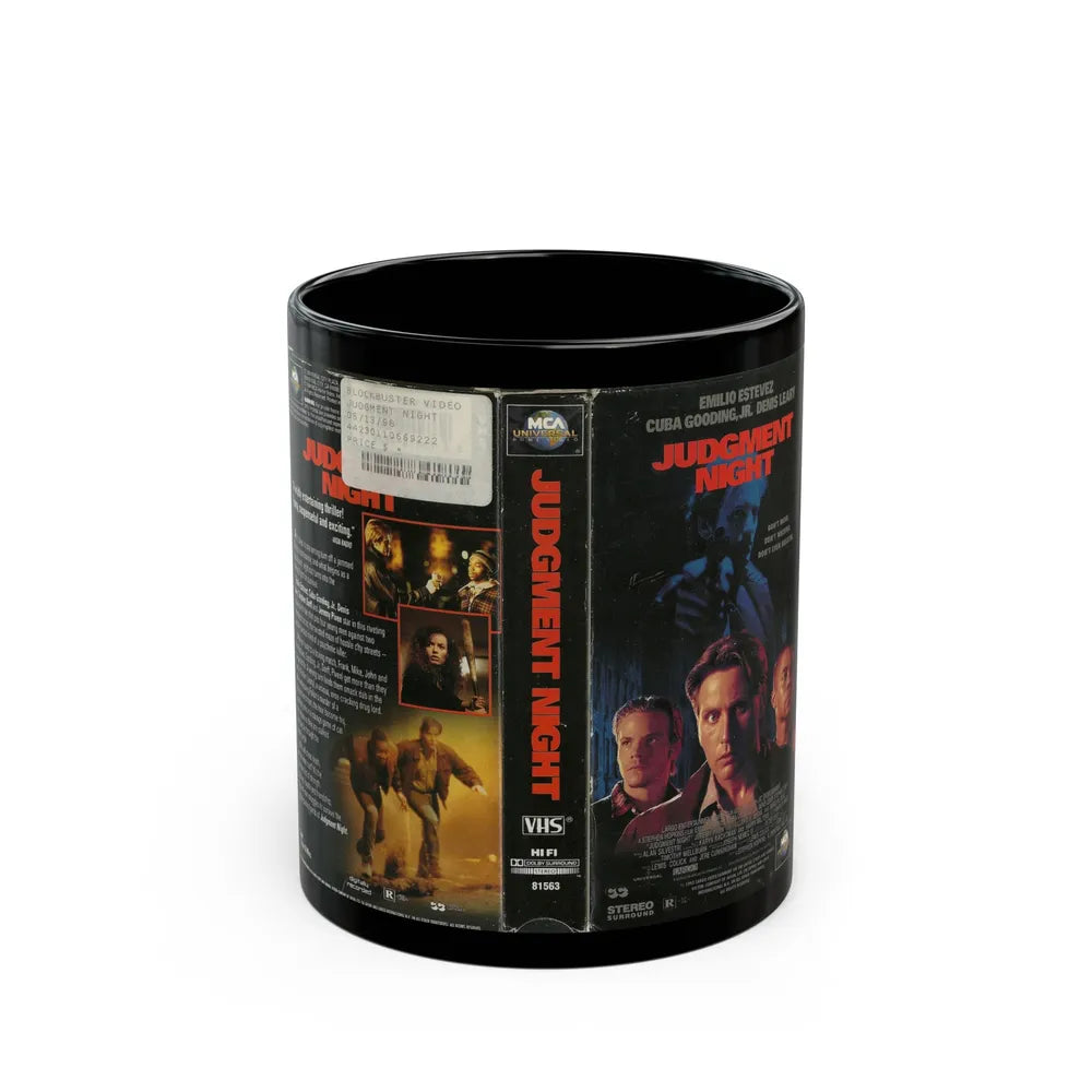 JUDGMENT NIGHT (VHS COVER) - Black Coffee Mug-11oz-Go Mug Yourself