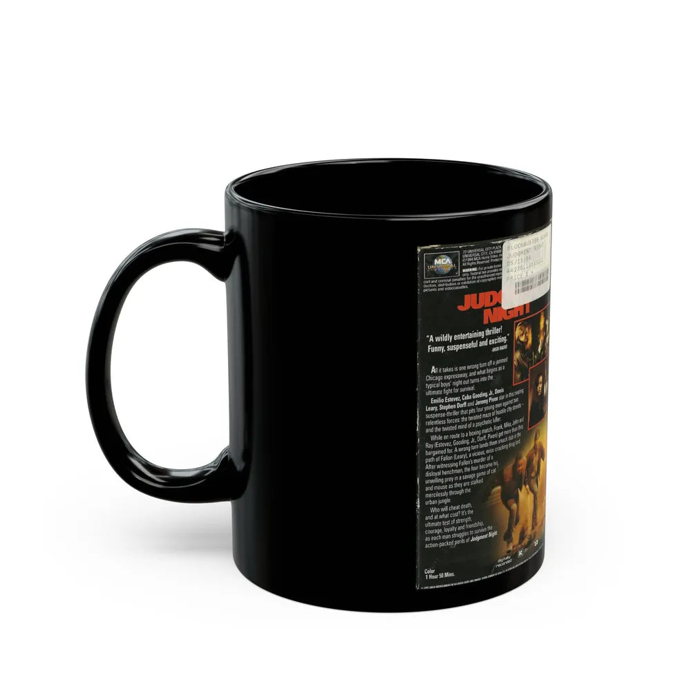 JUDGMENT NIGHT (VHS COVER) - Black Coffee Mug-Go Mug Yourself