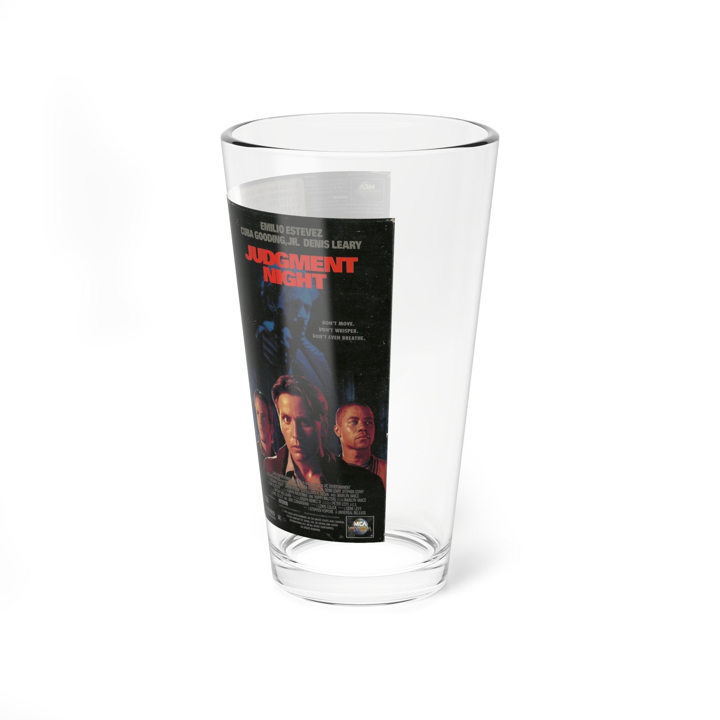 JUDGMENT NIGHT (VHS COVER) Pint Glass 16oz-Go Mug Yourself