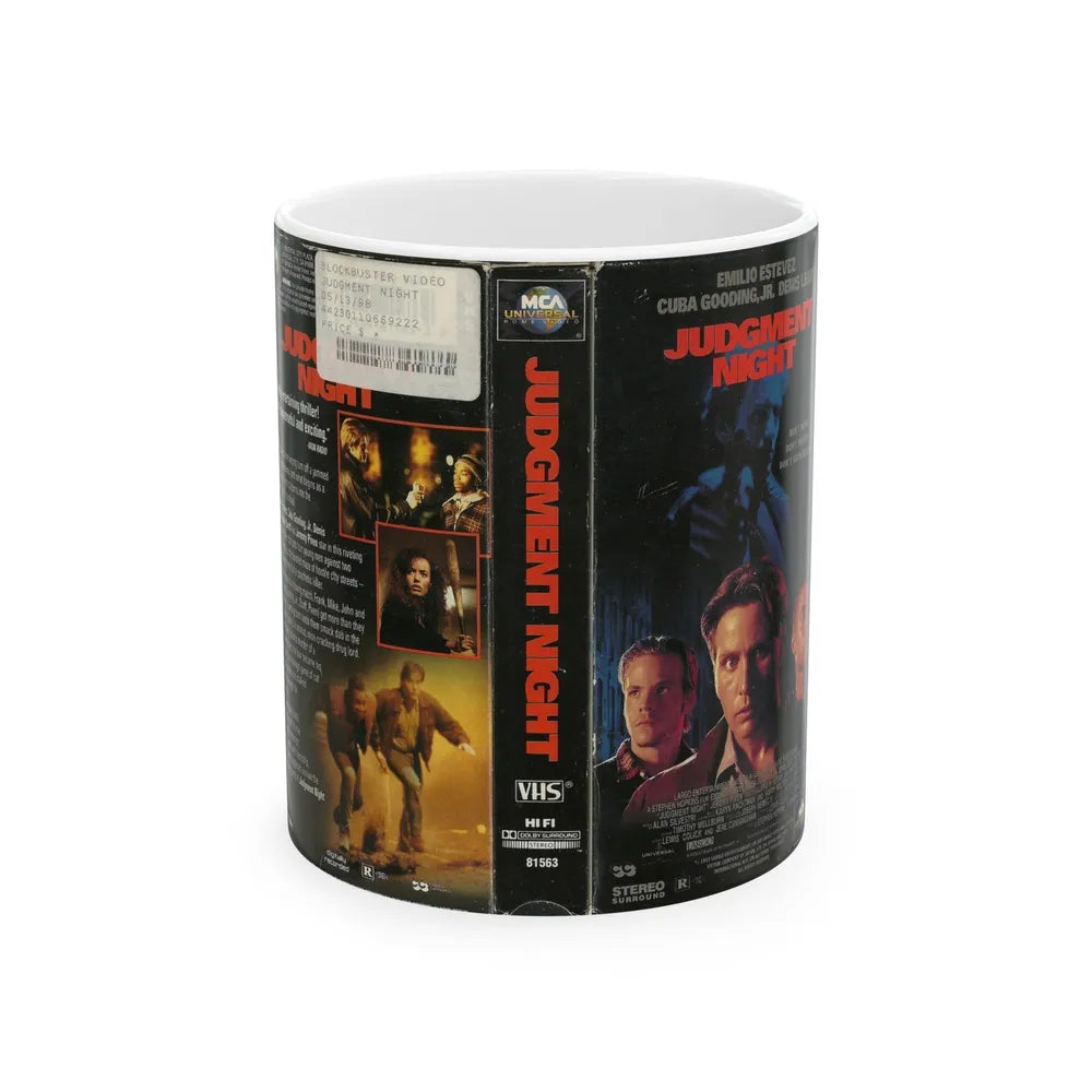 JUDGMENT NIGHT (VHS COVER) - White Coffee Mug-11oz-Go Mug Yourself