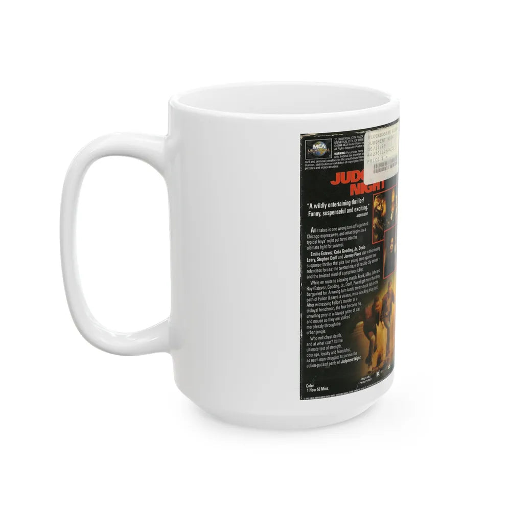 JUDGMENT NIGHT (VHS COVER) - White Coffee Mug-Go Mug Yourself