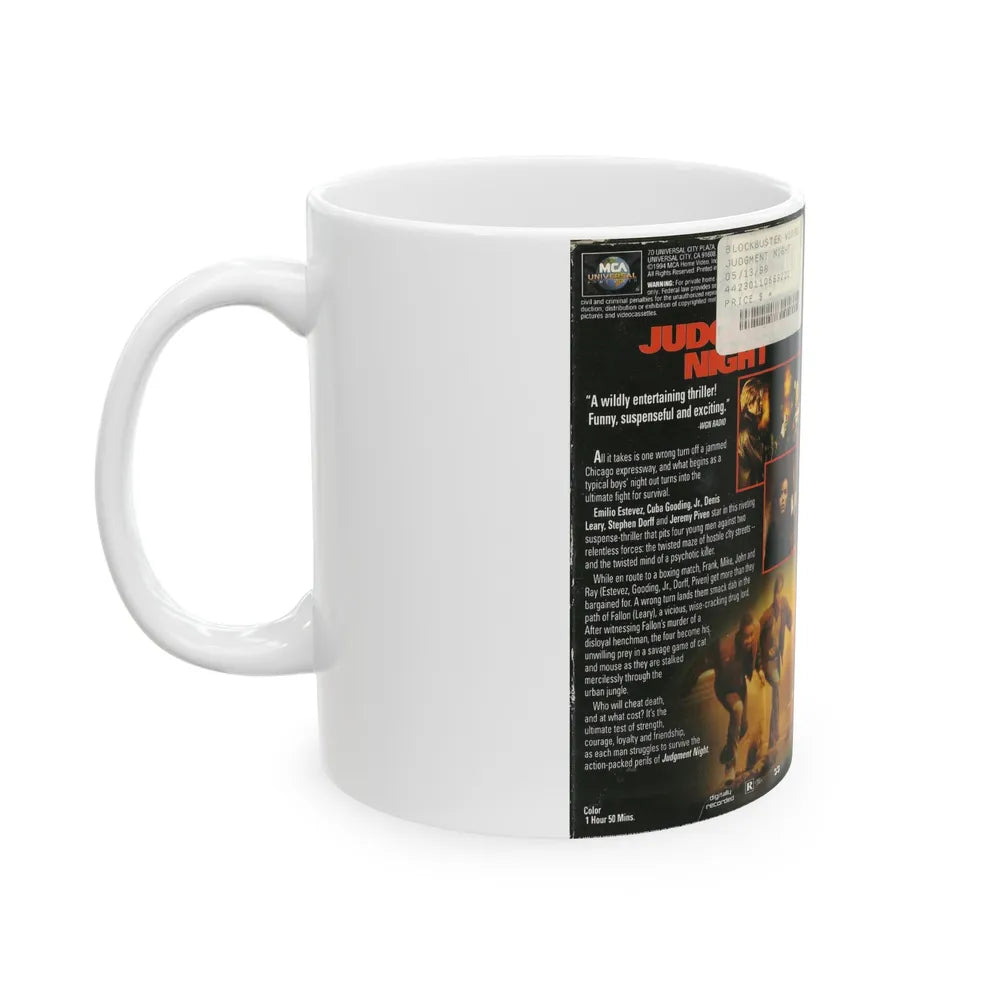 JUDGMENT NIGHT (VHS COVER) - White Coffee Mug-Go Mug Yourself