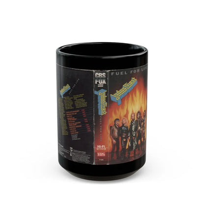 JUDUS PRIEST FUEL FOR LIFE (VHS COVER) - Black Coffee Mug-15oz-Go Mug Yourself